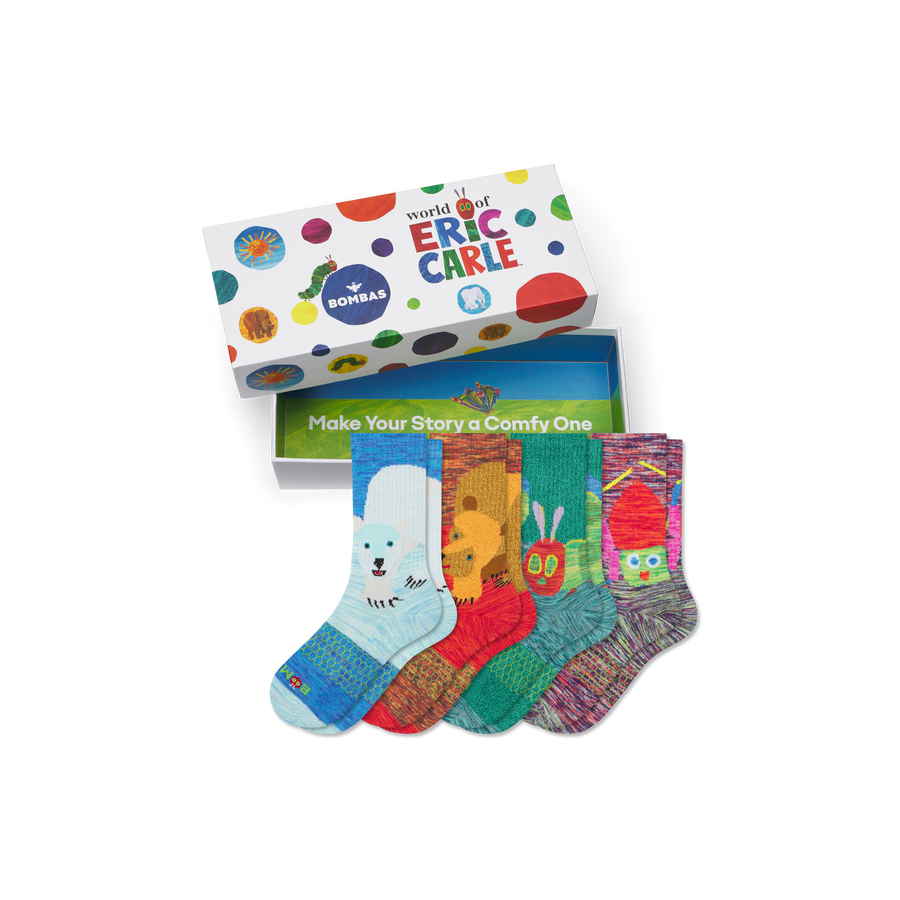 Youth Eric Carle Calf Sock 4-Pack Gift Box - Daily Step
