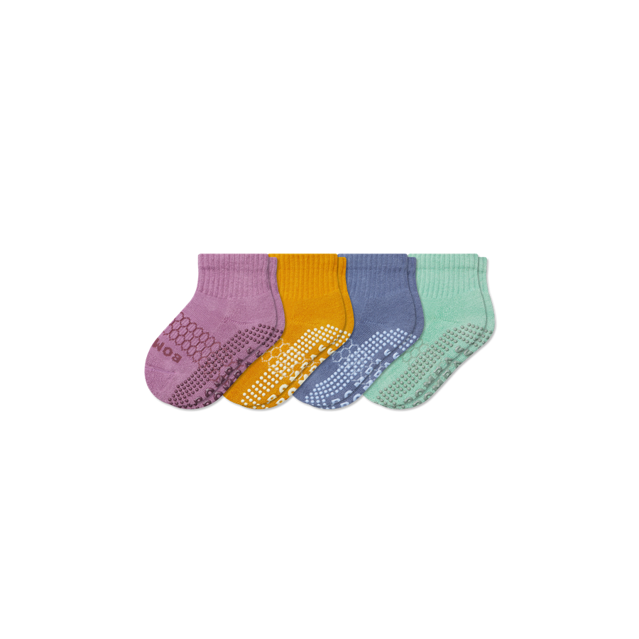 Toddler Solids Gripper Calf Sock 4-Pack - Essential Ready