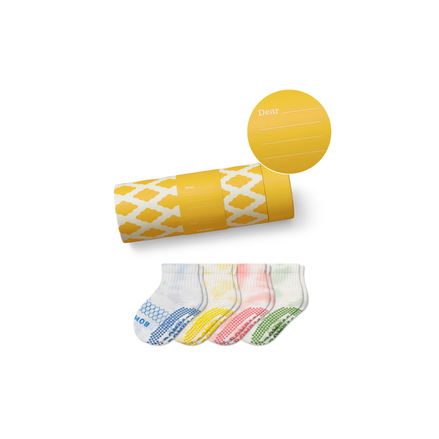 Toddler Gripper Calf Sock 4-Pack Gift Box - Ready Pair