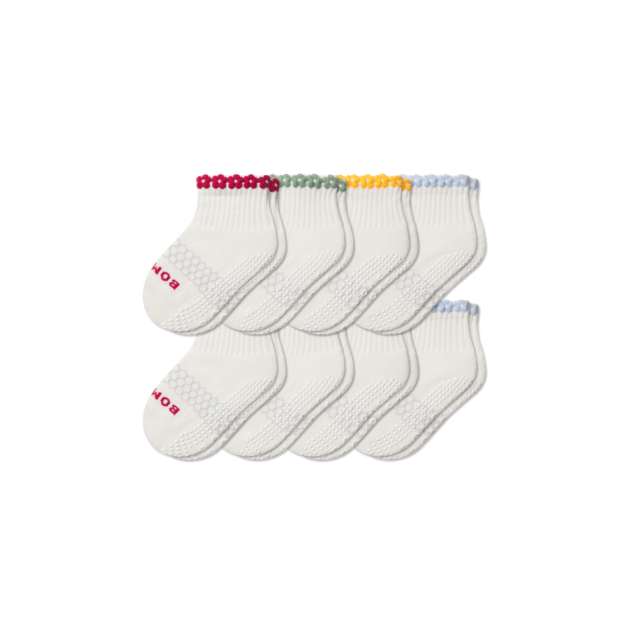 Toddler Daisy Chain Gripper Calf Sock 8-Pack - Daily Step