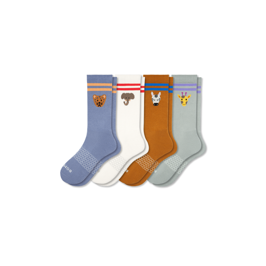 Women's Safari Stripe Calf Sock 4-Pack - Modern Touch
