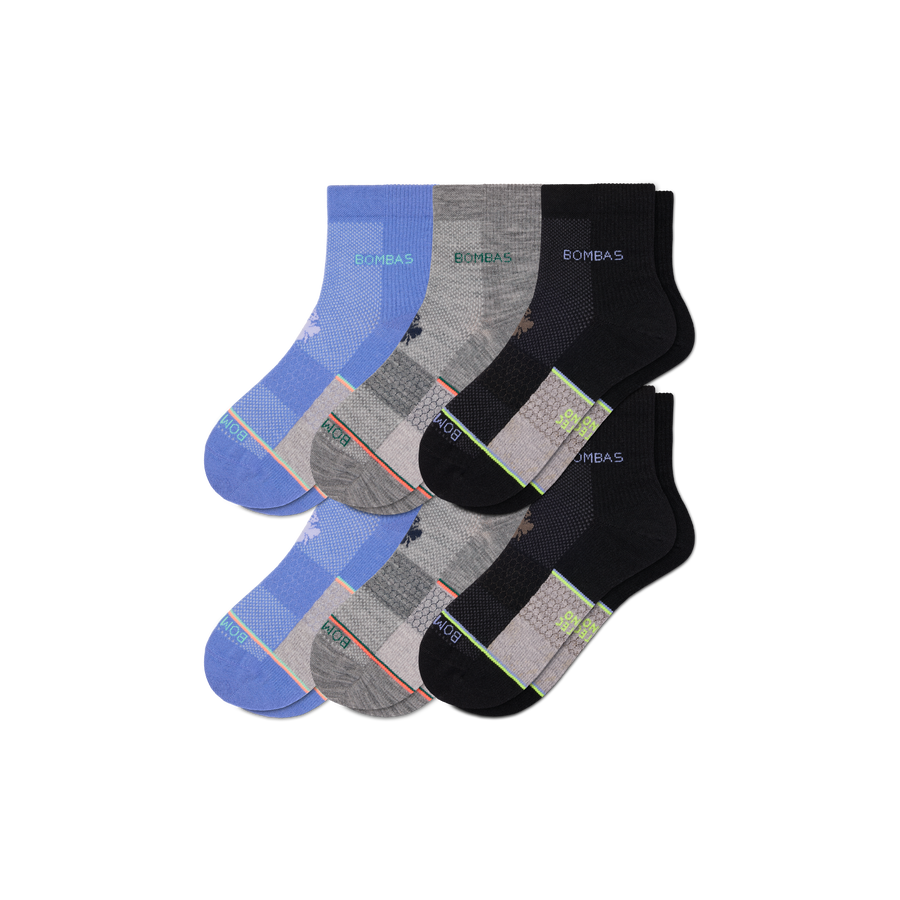 Men's Sport Merino Wool Blend Quarter Sock 6-Pack - Fresh Step