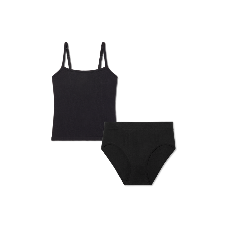 Women's Built-In Bra Seamless Cami + High Rise Brief Pack - Essential Ready