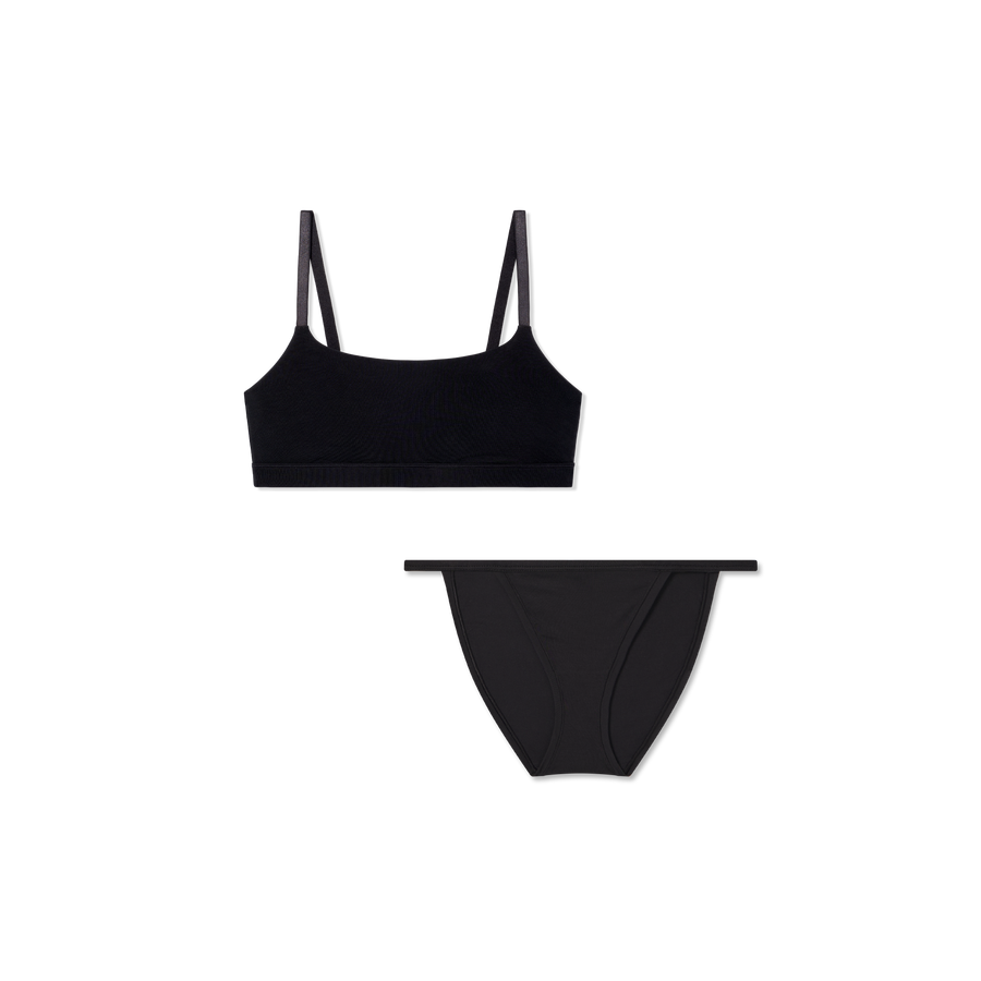 Women’s Super Soft Scoop Bralette + String Bikini Pack - Smooth Fit