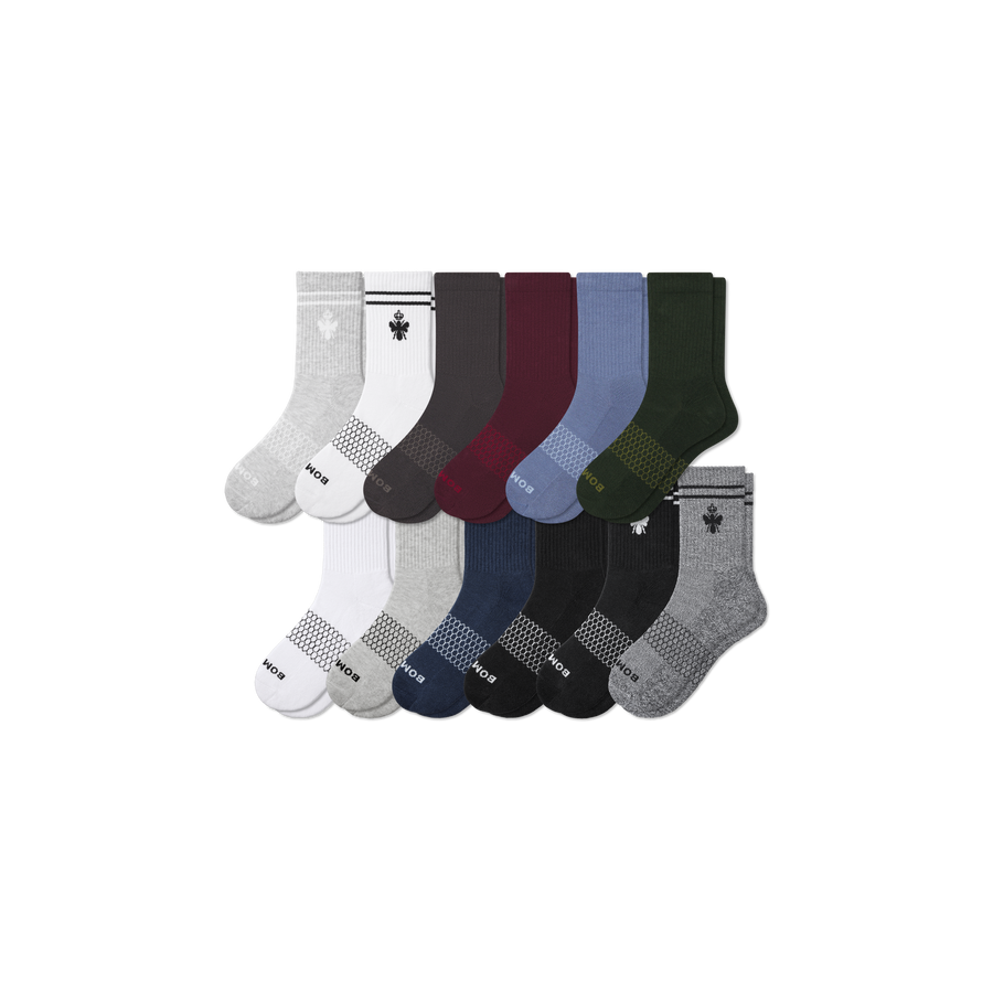Men's Half Calf Sock 12-Pack - Daily Cushion