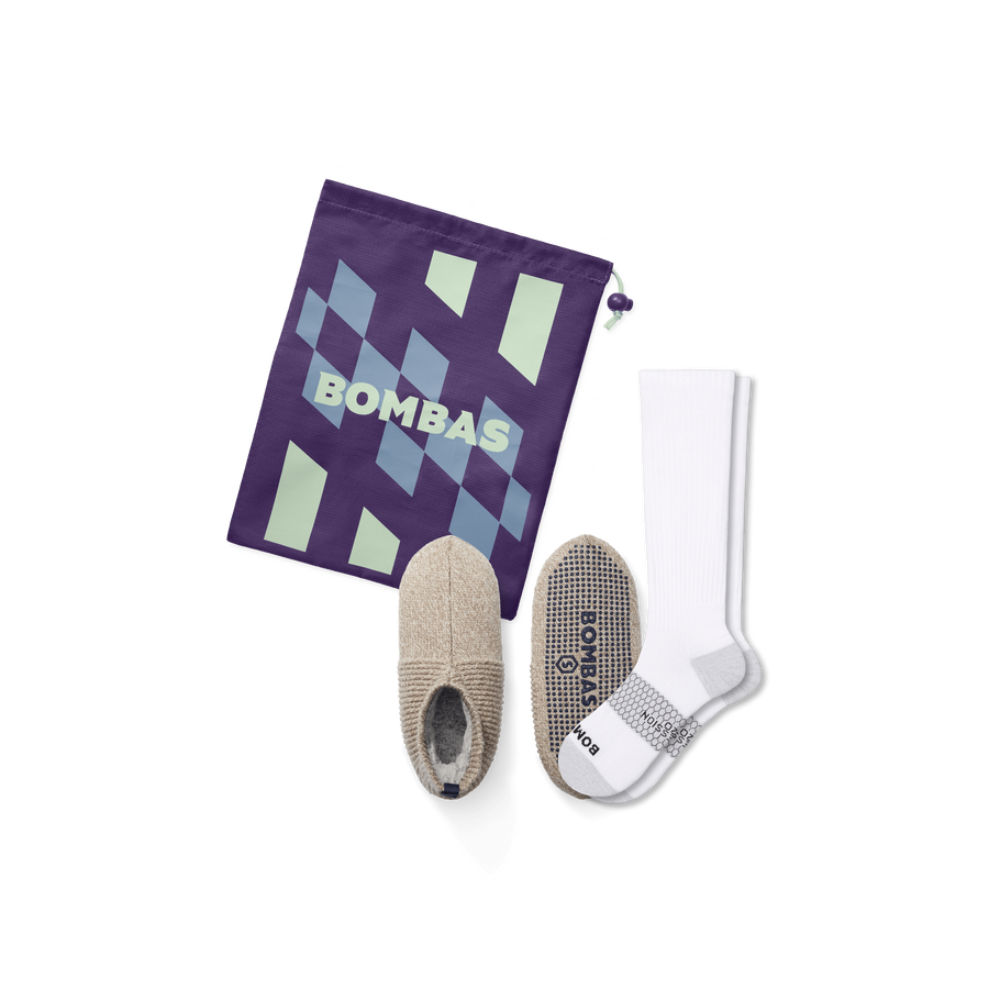 Women's Travel Sock and Gripper Slipper 2-Pack - Everyday Pair