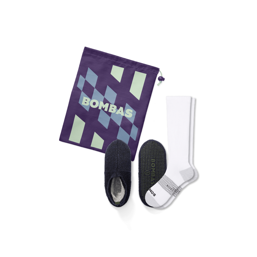 Men's Travel Sock and Gripper Slipper 2-Pack - Soft Step