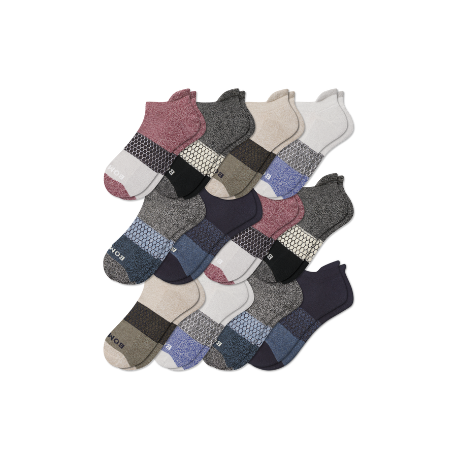 Men’s Tri-Block Ankle Sock 12-pack - Easy Pair