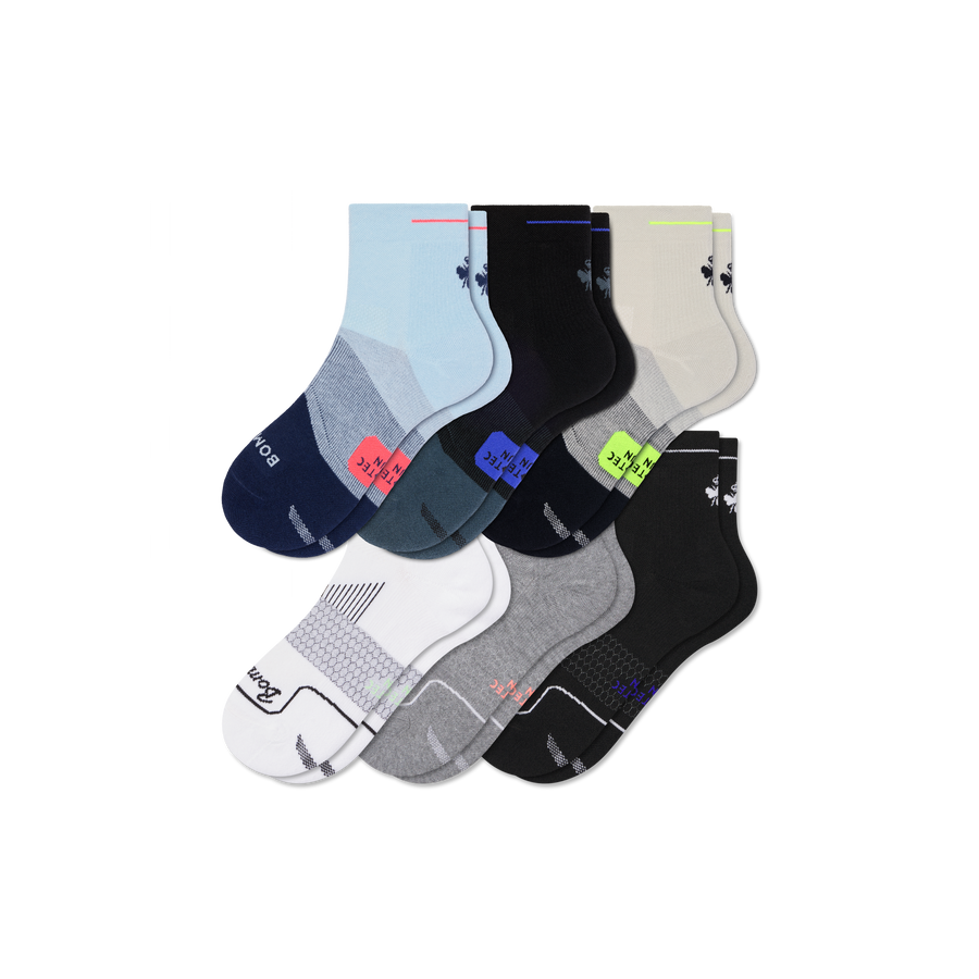 Men's Run Quarter Sock 6-Pack - Easy Choice