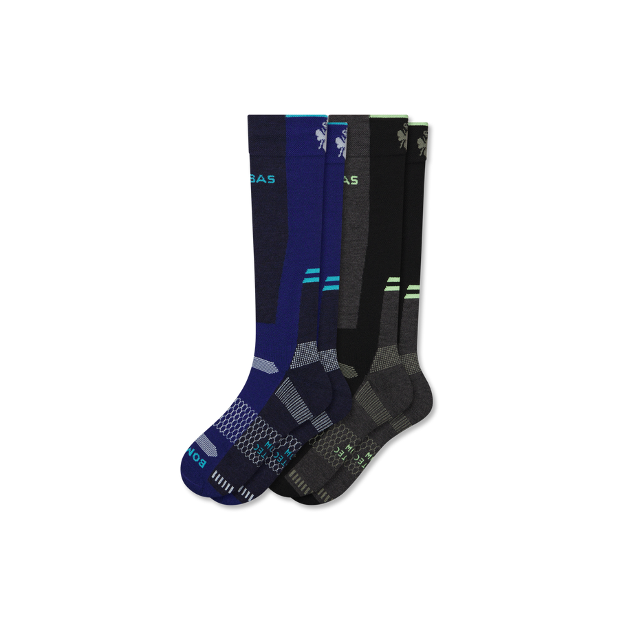 Women's Mid-Cushion Merino Wool Blend Ski & Sock 2-Pack - Travel Pair