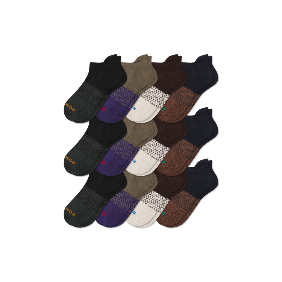 Men's Marl Ankle Sock 12-Pack - Soft Step