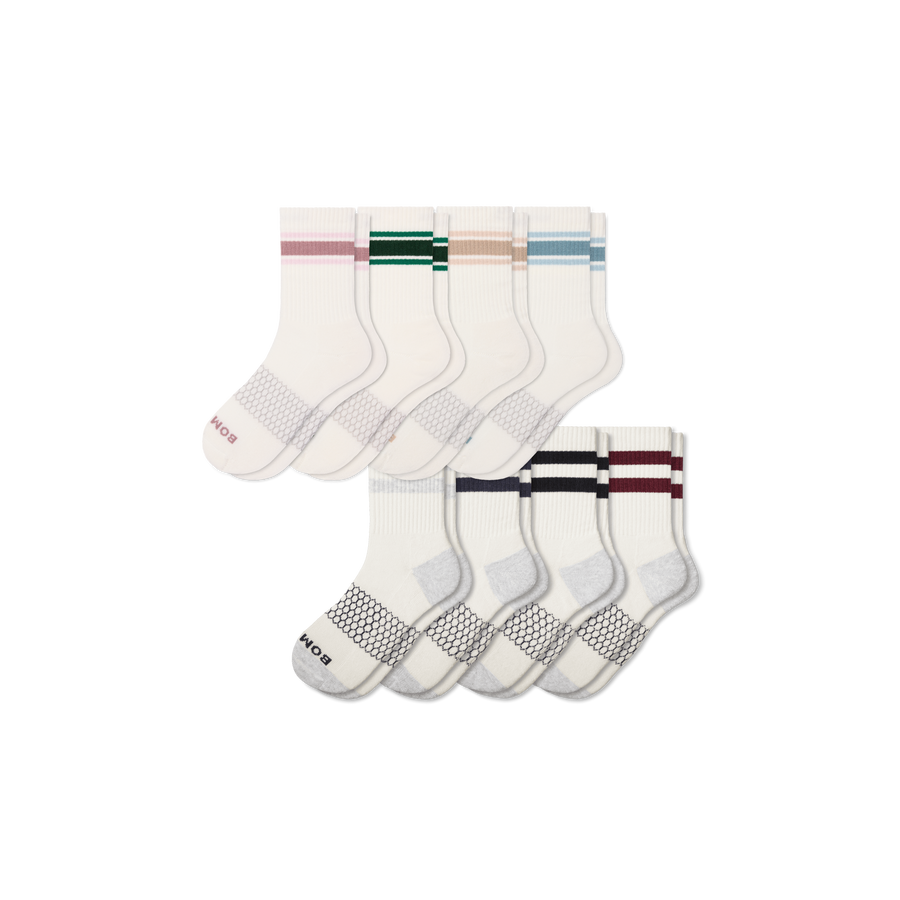 Women's Vintage Stripes Half Calf Sock 8-Pack - Ready Pair