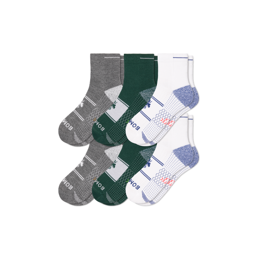 Men's Golf Quarter Sock 6-Pack - Simple Style