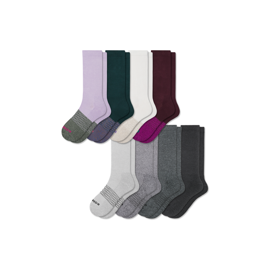 Women's Marl Calf Sock 8-Pack - Simple Style