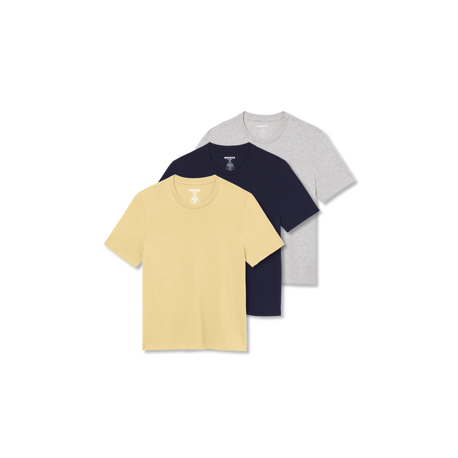 Women's Pima Cotton Crew Neck T-Shirt 3-Pack - All Day Fit