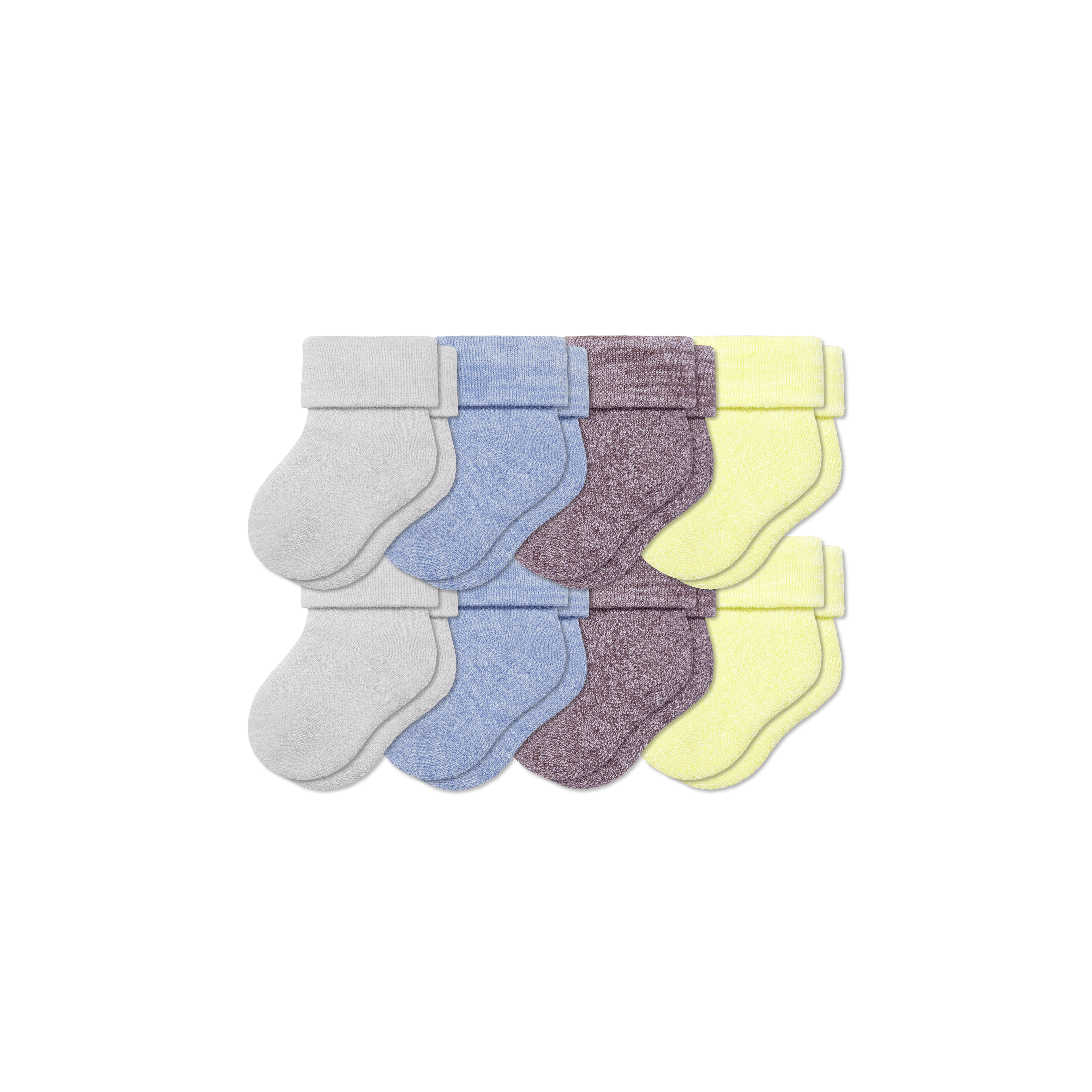 Baby Socks 8-Pack (0-6 Months) - Mineral Purple Mix L