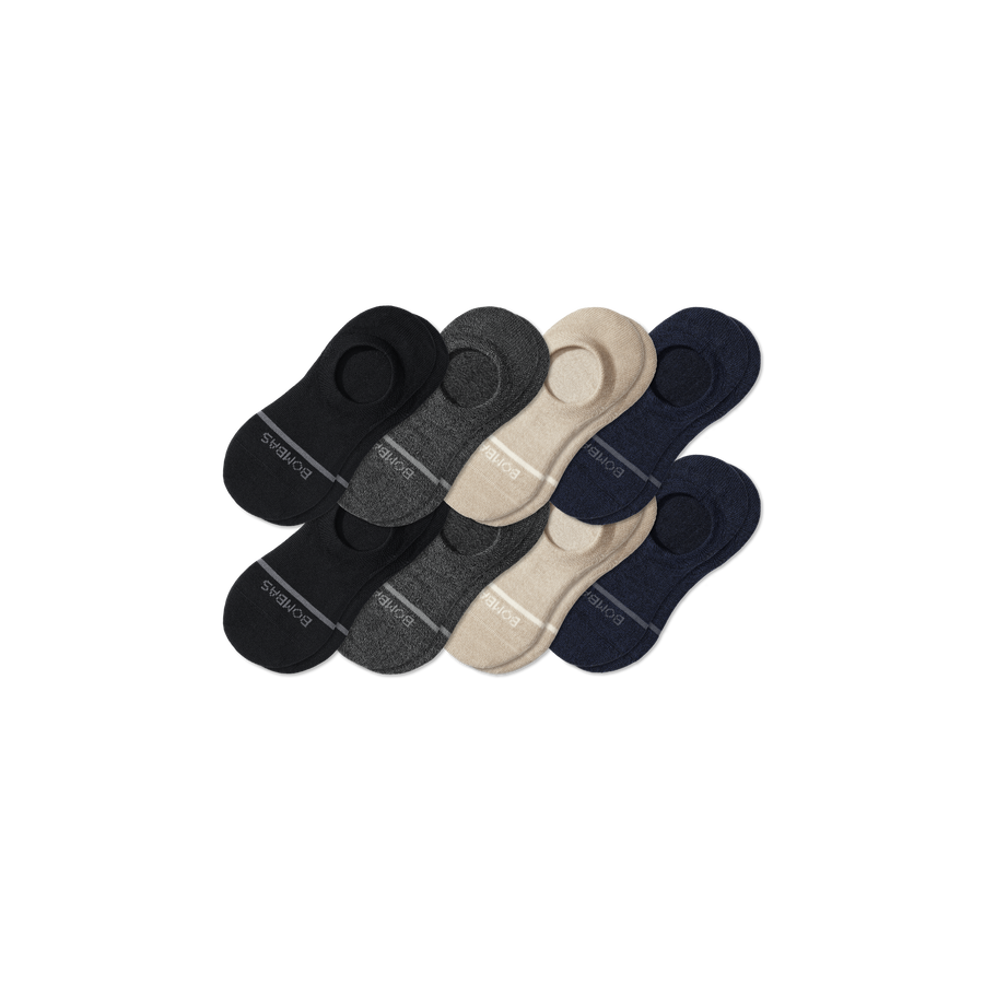 Men's Merino Wool Blend No Show Sock 8-Pack - Clean Finish