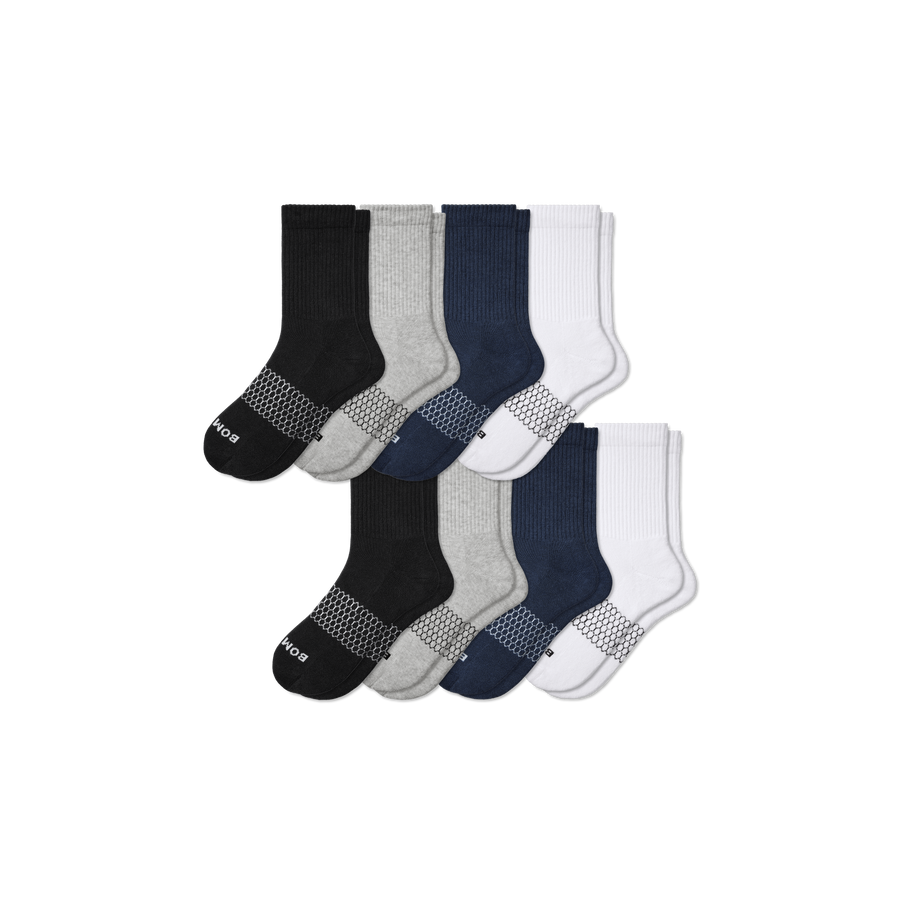 Men's Solids Half Calf Sock 8-Pack - Essential Ready