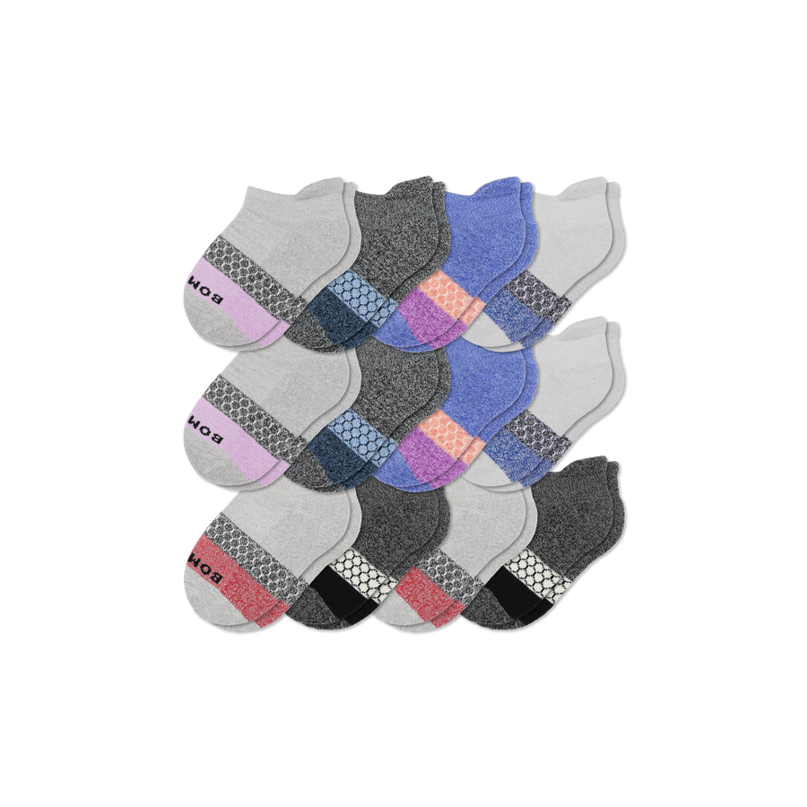 Junior Tri-Block Ankle Sock 12-Pack - Soft Step
