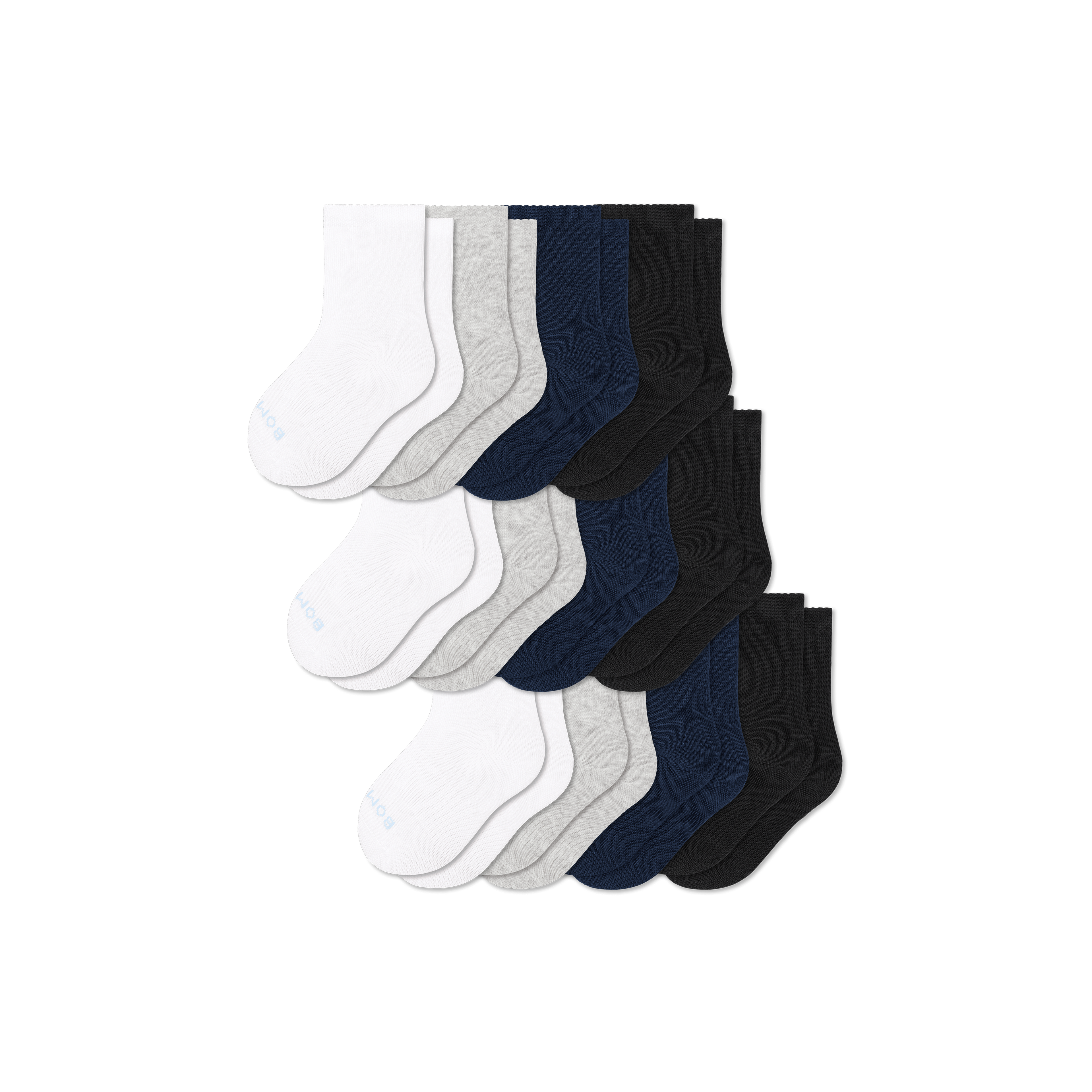 Junior Lightweight Calf Sock 12-Pack - Mixed L