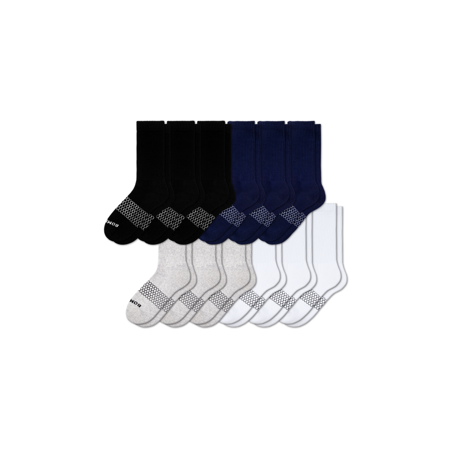 Men's Solids Calf Sock 12-Pack - Light Cushion