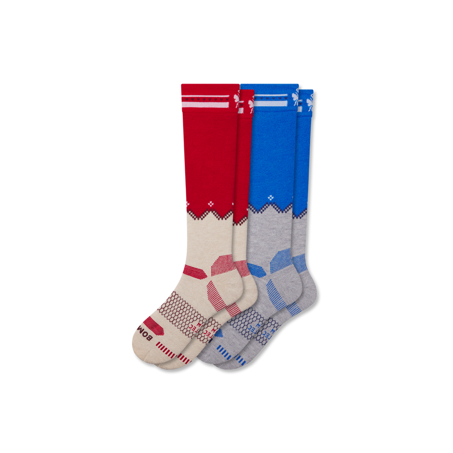 Men's Full-Cushion Merino Wool Blend Ski & Sock 2-Pack - Modern Touch