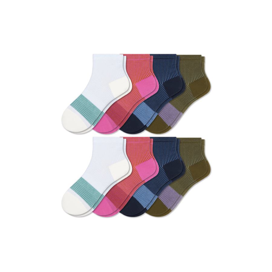 Youth Quarter Sock 8-Pack - Daily Cushion