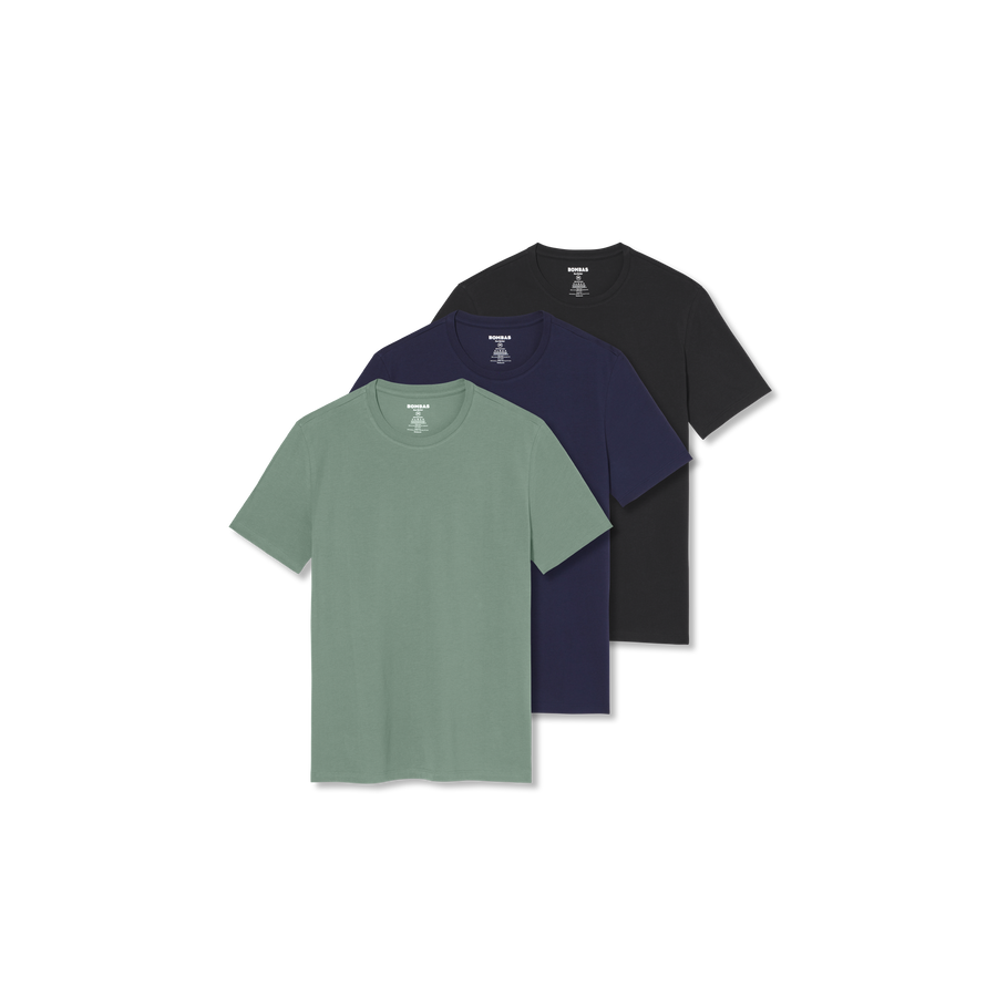 Men's Pima Cotton Crew Neck T-Shirt 3-Pack - Classic Ready