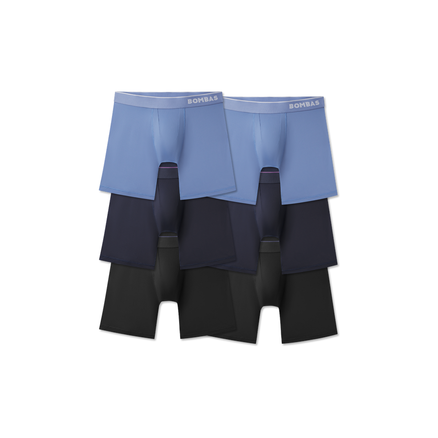 Men's Sport Flyless Boxer Brief 6-Pack - Smooth Fit