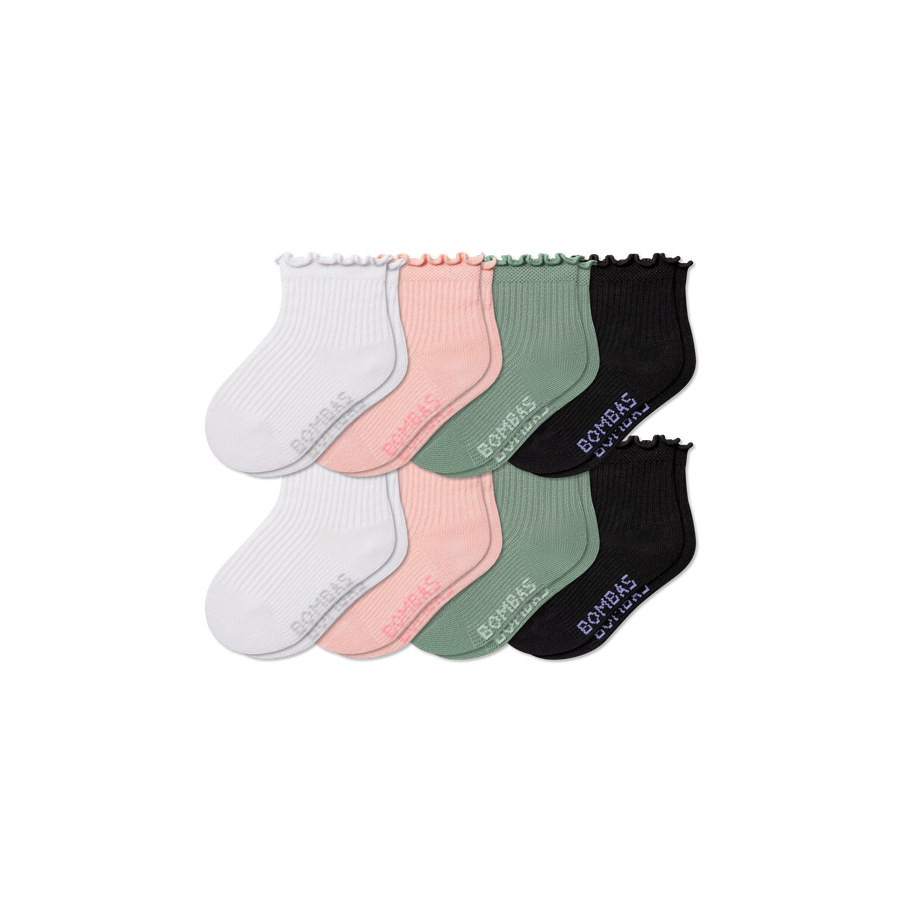 Toddler Ruffle Rib Calf Sock 8-Pack - Ready Pick