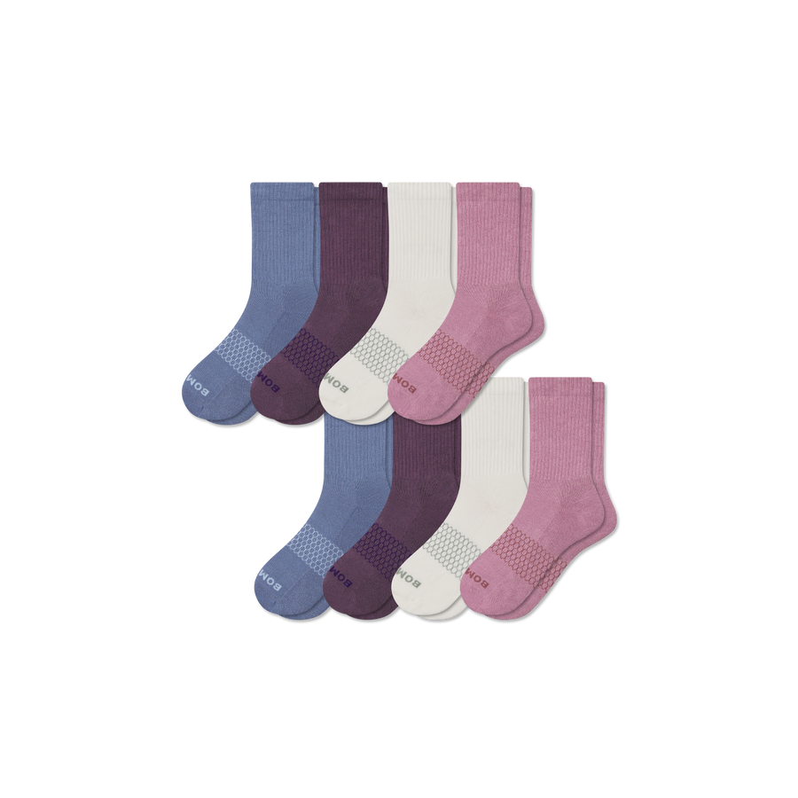 Women's Solids Half Calf Sock 8-Pack - Clean Finish
