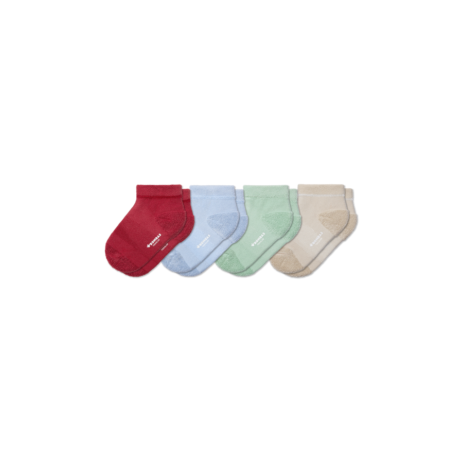 Toddler Terry Ankle Sock 4-Pack - Ready Pair