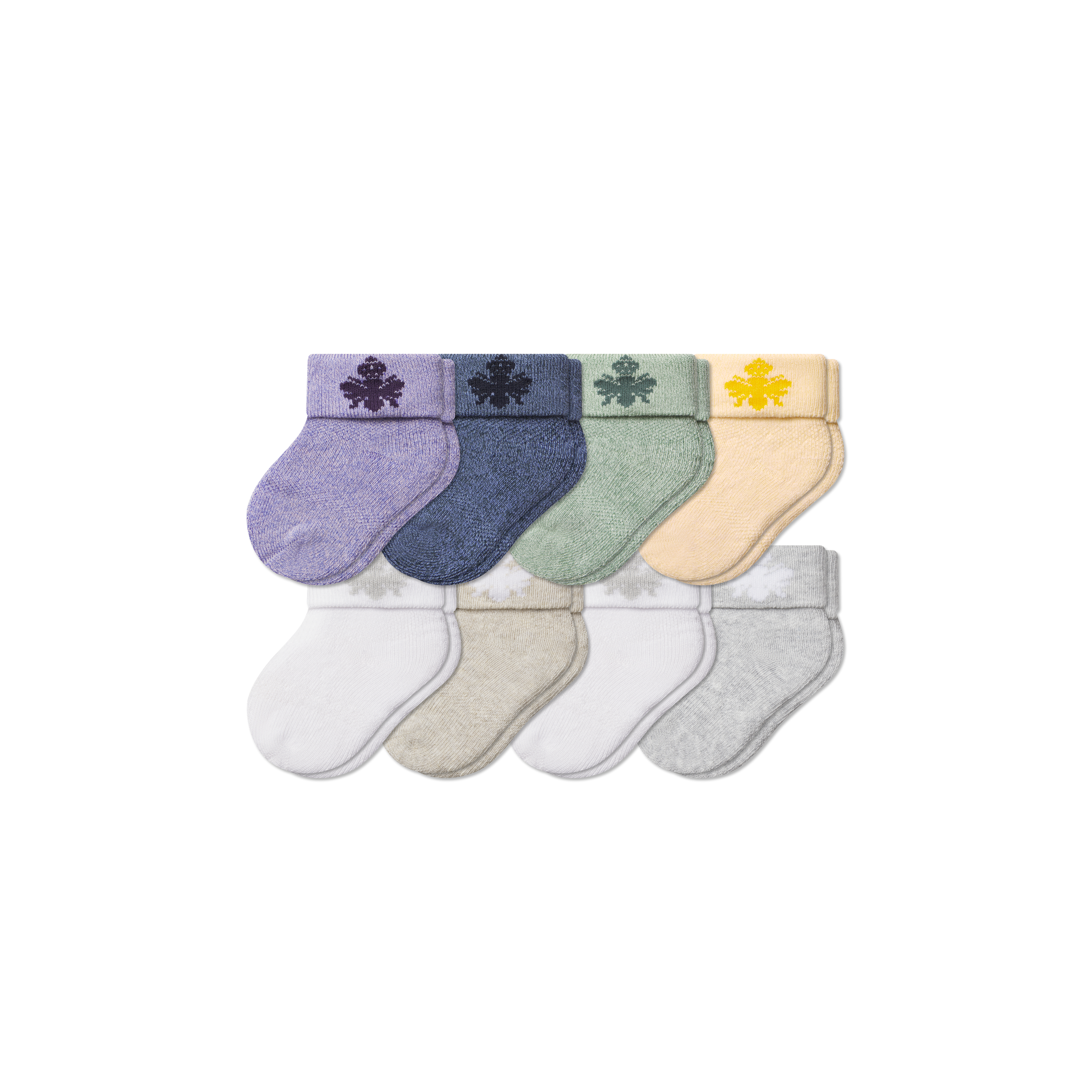 Baby Sock 8-Pack (0-6 Months) - Sage Neutrals Mix L