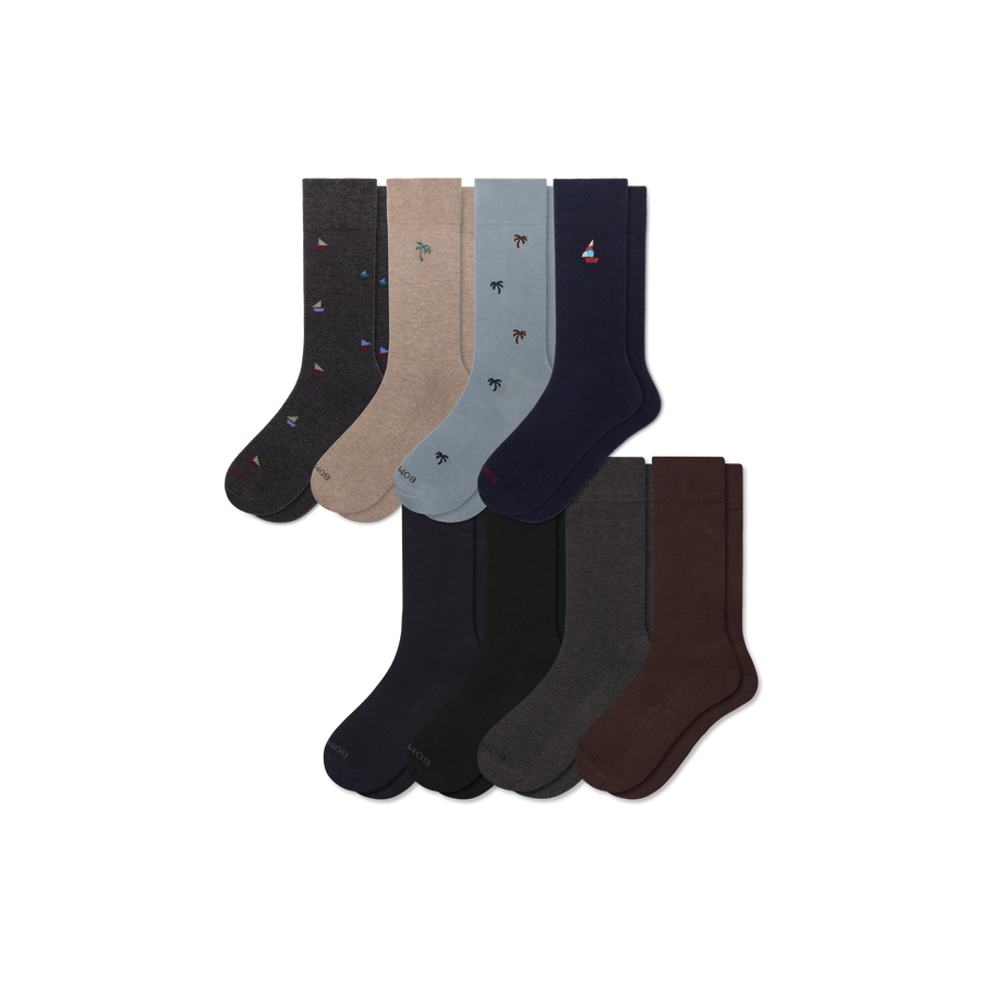 Men's Dress Calf Sock 8-Pack - All Day Fit