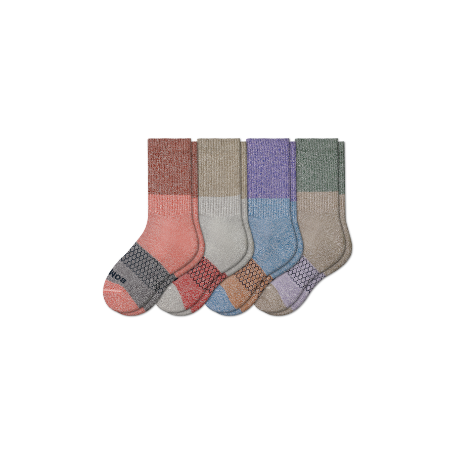 Youth Tri-Block Calf Sock 4-Pack - Daily Step