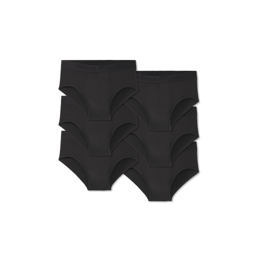 Men's Cotton Modal Blend Flyless Brief 6-Pack - Daily Pick