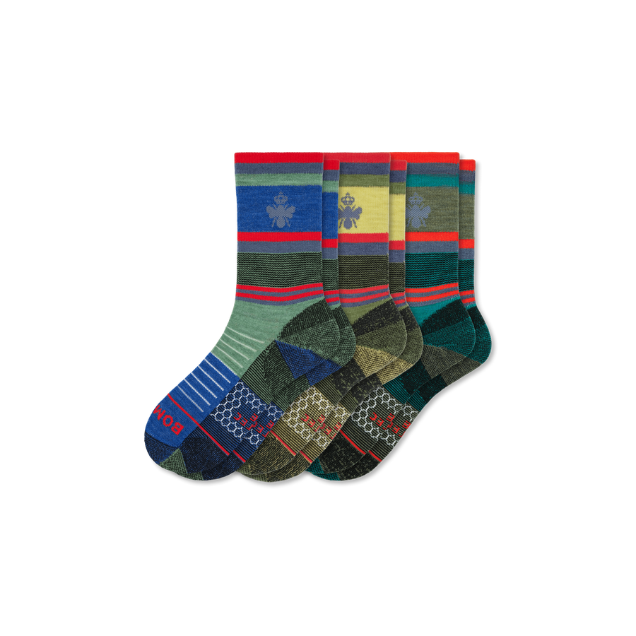 x Bombas Merino Wool Blend Hiking Calf Sock 3-Pack - Travel Pair