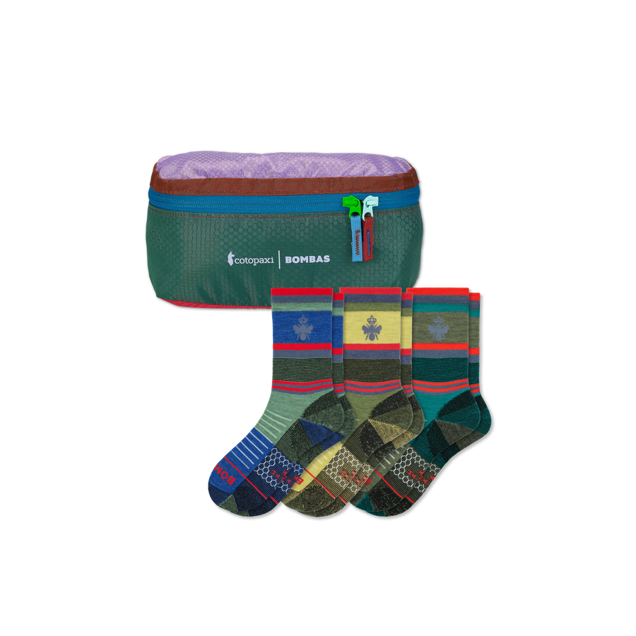 x Bombas Merino Wool Blend Hiking Calf Sock 3-Pack & Fanny Pack - Everyday Pair