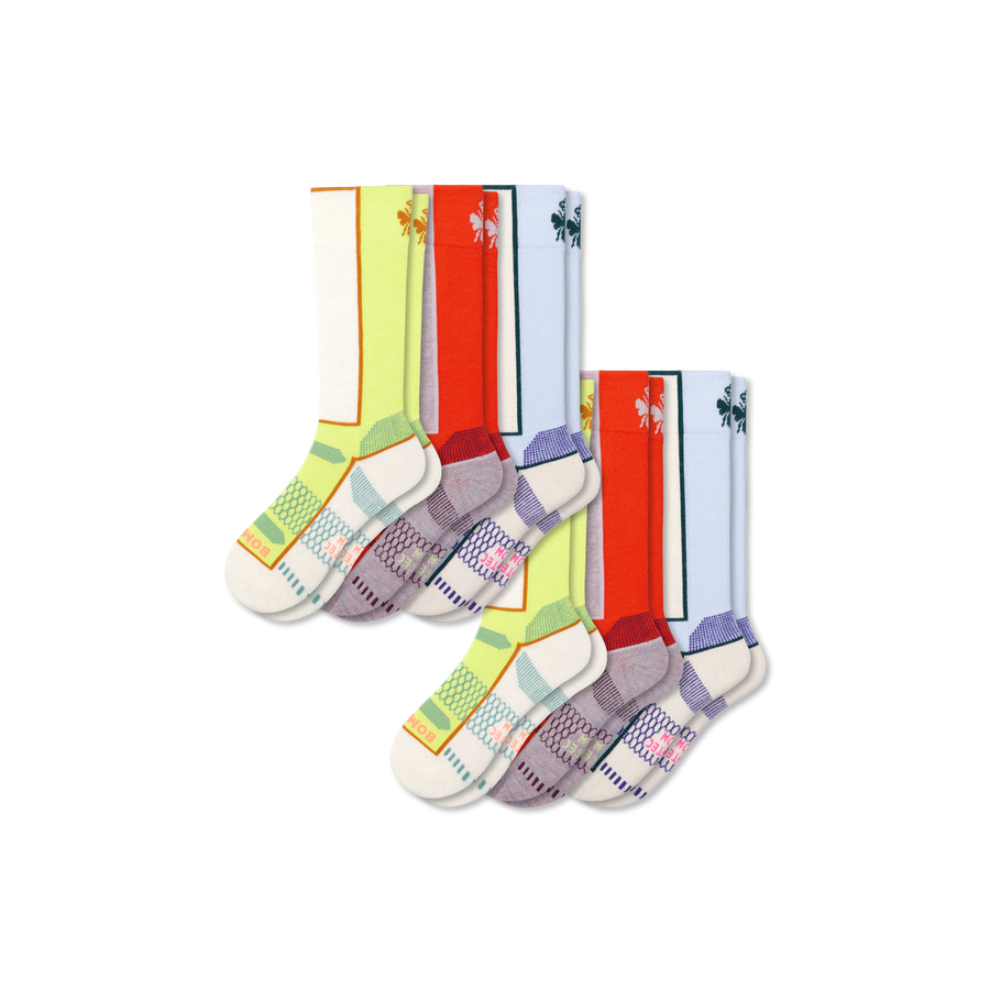 Youth Mid-Cushion Merino Wool Blend Ski & Sock 6-Pack - Modern Touch
