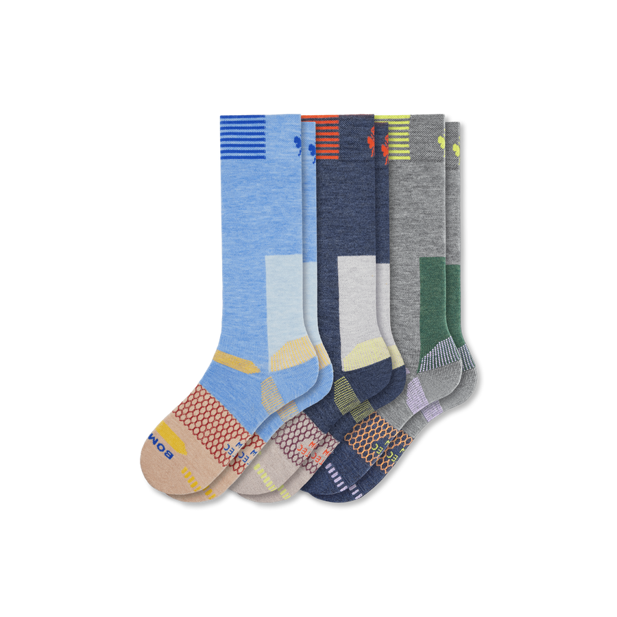 Women's Full-Cushion Merino Wool Blend Ski & Sock 3-Pack - Modern Touch