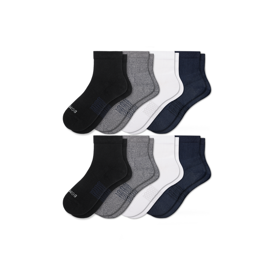 Men's Modern Rib Quarter Sock 8-Pack - Easy Pair
