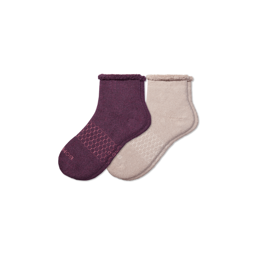 Men's Merino Wool Blend Roll-Top House Sock 2-Pack - Daily Step